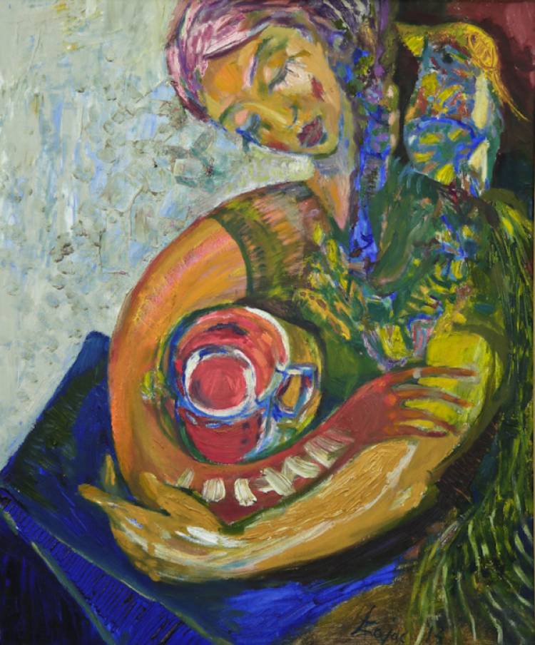 Filiżanka, rajski ptak i ona