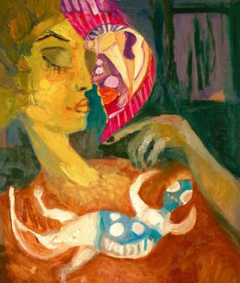 Dziewczyna, księżyc i jaszczurka